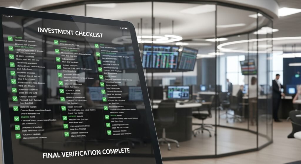 기술주 투자 전 리스크 관리를 위한 최종 검증 리스트 확인 화면